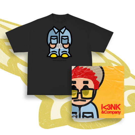 BUNDLE: ilovenk+company.mp3 shirt + I<3NK & Company Album (BLACK)