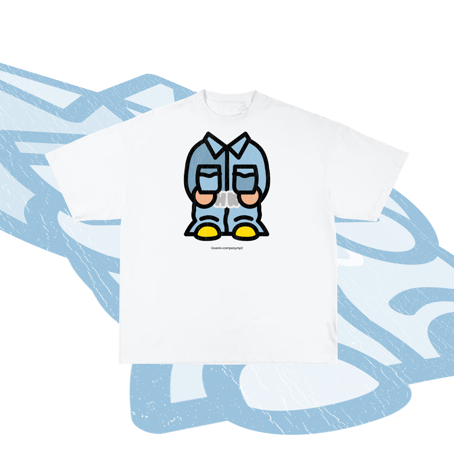 BUNDLE: ilovenk+company.mp3 shirt + I<3NK & Company Album (WHITE)