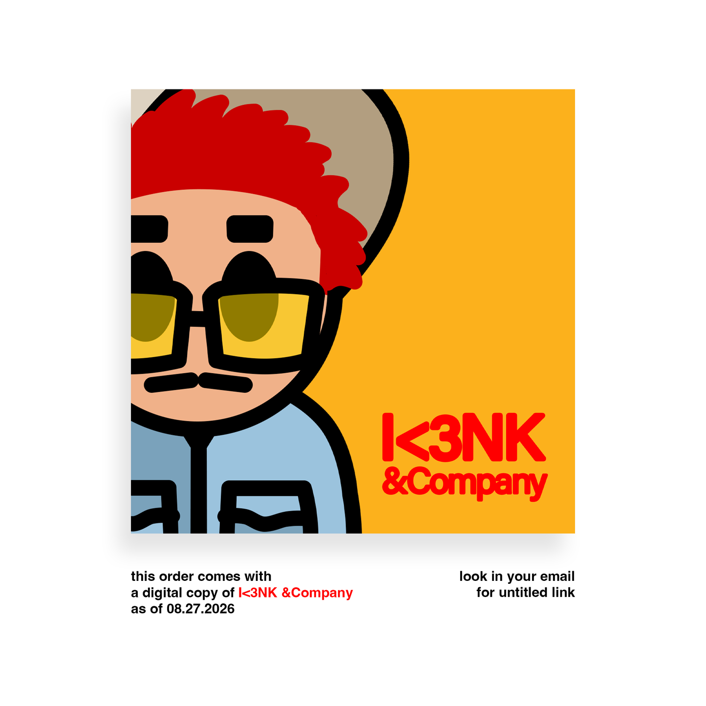 BUNDLE: ilovenk+company.mp3 shirt + I<3NK & Company Album (WHITE)